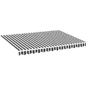 vidaXL Vervangingsdoek voor luifel 350x250 cm antracietkleurig en wit