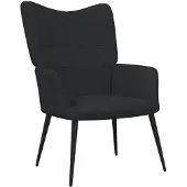 vidaXL Relaxstoel stof zwart