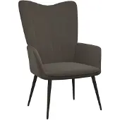 vidaXL Relaxstoel fluweel donkergrijs