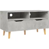 vidaXL Tv-meubel 90x40x48,5 cm bewerkt hout betongrijs