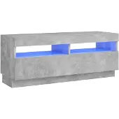 vidaXL Tv-meubel met LED-verlichting 100x35x40 cm betongrijs