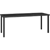 vidaXL Tuintafel 180x70x73 cm poly rattan zwart