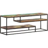 vidaXL Tv-meubel 130x30x45 cm massief gerecycled hout
