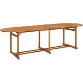 vidaXL Tuintafel 280x90x75 cm massief acaciahout