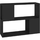vidaXL Tv-meubel 80x24x63 cm bewerkt hout zwart