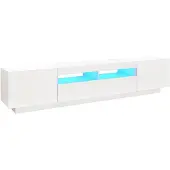 vidaXL Tv-meubel met LED-verlichting 200x35x40 cm wit