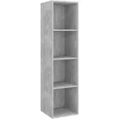 vidaXL Tv-wandmeubel 37x37x142,5 cm bewerkt hout betongrijs