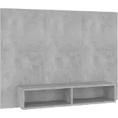 vidaXL Tv-wandmeubel 120x23,5x90 cm bewerkt hout betongrijs