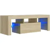 vidaXL Tv-meubel met LED-verlichting 120x35x40cm sonoma eikenkleurig