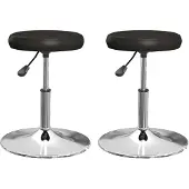 vidaXL Eetkamerstoelen 2 st kunstleer zwart