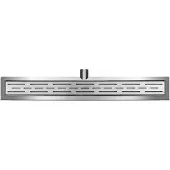 Mueller Luxa RVS douchegoot 100x7cm met muurflens