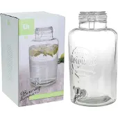 Eh Excellent Houseware Glazen drank dispenser 8 liter - Glazen limonade dispenser 8 liter