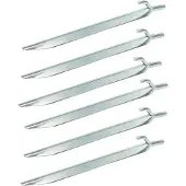 Proplus tentharing met haak 25 cm staal zilver per 6 stuks