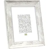 Deknudt Frames fotolijst S46EE1 - wit met zilver biesje - 20x28 cm