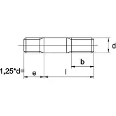 Kobout Tapeind Din939 1,25Xd 5.8 Zwart M6X40 - 200 stuks