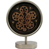 Coppens Radarklok "Stefan" op voet zwart/goud metaal 30x10x42cm |