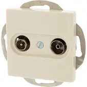 JUNG AS500 Radio/TV Wandcontactdoos - Inbouw - Crème