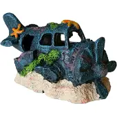 Superfish Aquarium Decoratie DecoLED Vliegtuig Blauw 17,7 X 9 X 12 Cm