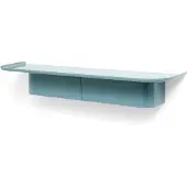 HAY Wandplank Korpus Shelf Sea Powder Coated Aluminium Large 7 Hooks