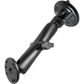 RAM Mount Montagevoet Twist-Lock 1 Kogel, zuignap, Smartphonehouder, Zwart