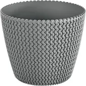 Prosperplast Bloempot Buiten Binnen Rond Splofy 16cm STEENGRIJS Prosperplast / 2 STUKS ! /