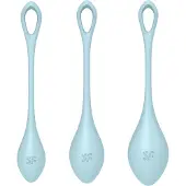 Satisfyer Yoni Power 2 - geishaballen set - 3-delig - blauw