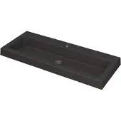 Ink Dock Meubelwastafel 100x40cm Quartz - 1 Kraangat - Zwart - 8718835023331 - Rechthoekig - Wastafels, Meubelwastafels