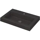 Ink Dock Meubelwastafel 60x40cm Quartz - 1 Kraangat - Zwart - 8718835023294 - Rechthoekig - Wastafels, Meubelwastafels