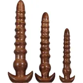 Evolved - Twisted love - Geribbelde buttplug set - 3 stuks