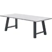 Garden Impressions Garden Impression Olympus tuintafel 220 x 100 aluminium grey teak look -