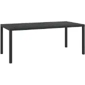 vidaXL Tuintafel 185x90x74 cm HKC aluminium zwart online kopen