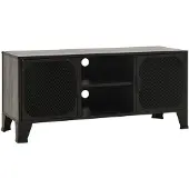 vidaXL Tv-meubel 105x36x47 cm metaal en MDF grijs