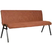 Label51 Eetkamerbank Matz - Cognac - Microfiber - 175 cm