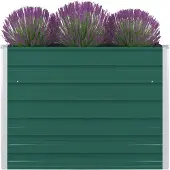 vidaXL Plantenbak verhoogd 100x100x77 cm gegalvaniseerd staal groen