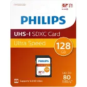 Philips SD-kaart 128GB SDXC Ultra Speed tot 80MB/s: FM12SD55B/00