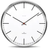 Huygens - One Index 35cm - RVS - Wandklok - Stil - Zendergestuurd