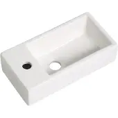 Guido Gusto Fontein Mia 40.5x20x10.5cm mat wit inclusief afvoerplug links