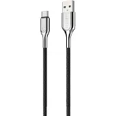 Cygnett Armoured Braided USB-A naar USB-C 60W oplaadkabel 2 meter - Zwart