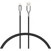 Cygnett Armoured Braided Lightning USB Kabel 2 Meter Zwart