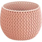 Prosperplast Plantenpot/bloempot kunststof dia 29 cm en hoogte 19,5 cm in het zalm roze voor binnen/buiten