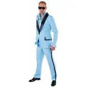 Coppens Smoking blue - 100% Polyester / Woven Fabric / Satin - Foute kleding | Maat Xxl |