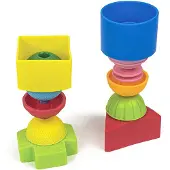 Lalaboom - Vormen en educatieve kralen - 12 Stuks