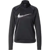 Nike Dri-fit Swoosh Hardlooptop Met Lange Mouwen In Zwart