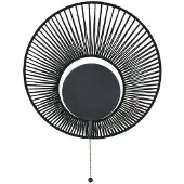 Forestier Wandlampe , Oyster, dimbare, Zwart, Woonkamer, Metaal, Designer