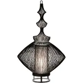 Forestier Tafellampe , Opium, Zwart, Woonkamer, Metaal, Designer