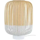 Forestier Design tafellamp Bamboo Light M, wit / opaal, Woon-/ Eetkamer, Bamboe, Design, tafellamp