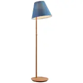 LUCANDE Vloerlamp Jinda, blauw, Woon-/ Eetkamer, Textiel / Stof / Zijde, Scandinavisch, vloerlamp