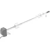 vidaXL BBQ Draaispit met motor staal 1200 mm