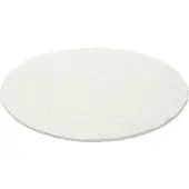 Muratap Basic rond shaggy vloerkleed creme hoogpolig- 120 cm rond