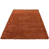 Muratap Basic shaggy vloerkleed terra / oranje hoogpolig- 140x200 cm